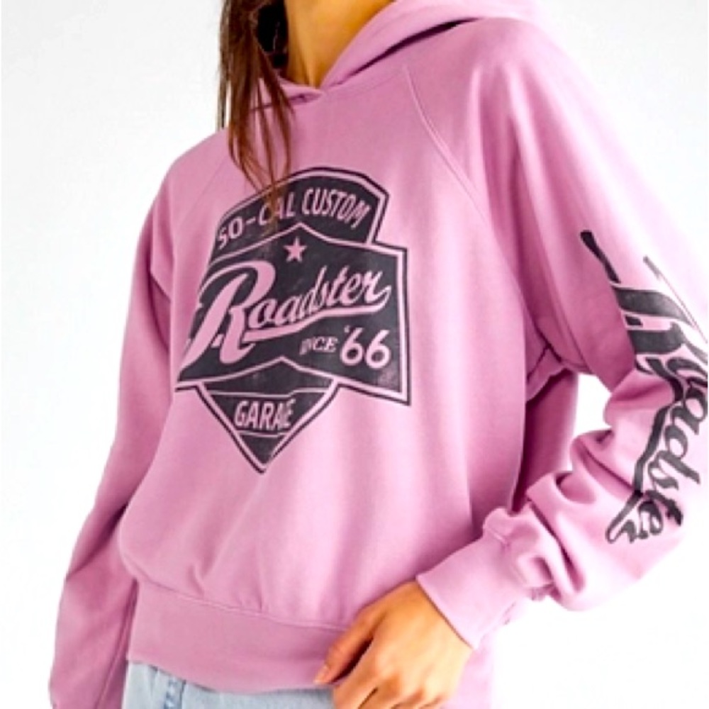 Daydreamer free people so cal roadster pink hoodie size xs